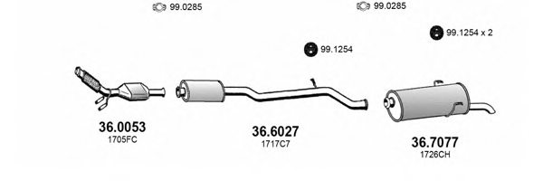 ASSO ART3922 Exhaust System